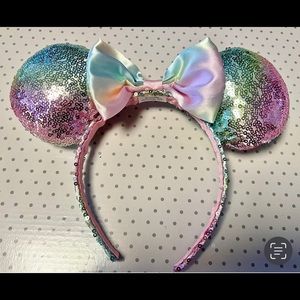 Pastel Rainbow sequins Mickey / Minnie Ears